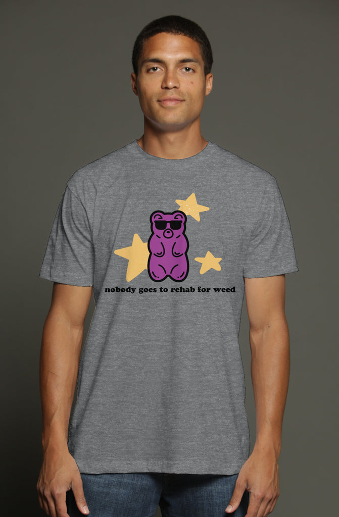 nobody goes to rehab grey triblend t shirt