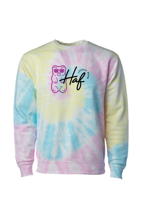 Tie Dye Bear Swirl Crew Neck