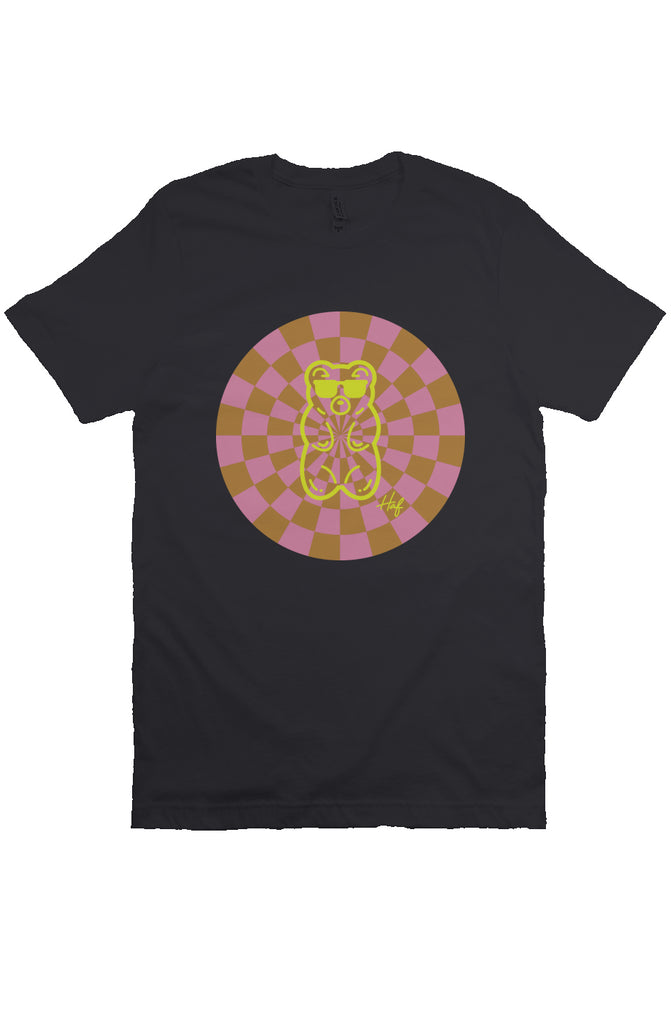 Kaleidoscope Checker Graphic Tee - Vintage Black