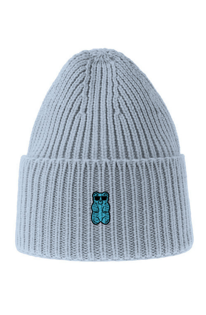 Gummy Blue Chunky Rib Knit Beanie